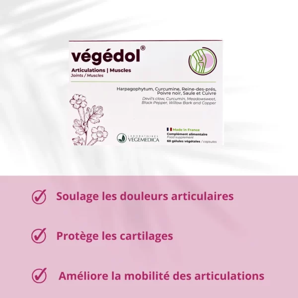 VEGEDOL®  - Complément alimentaire articulations et muscles antalgiques anti-inflammatoires anti douleurs