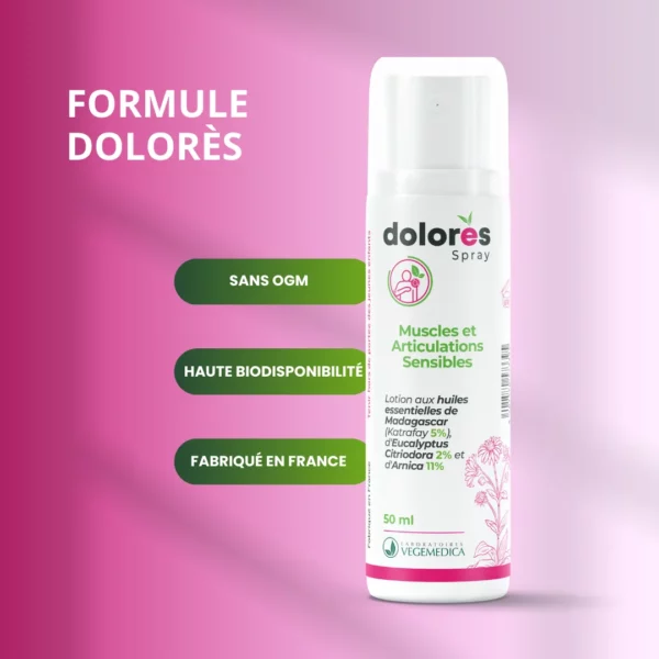 DOLORES®  Spray - Douleurs articulaires / musculaires effet froid frais